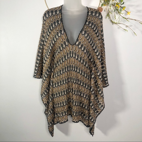Missoni Mare Other - Missoni Mare Metallic Swim Coverup Lurex Crochet Knit Kaftan Size Italy 40